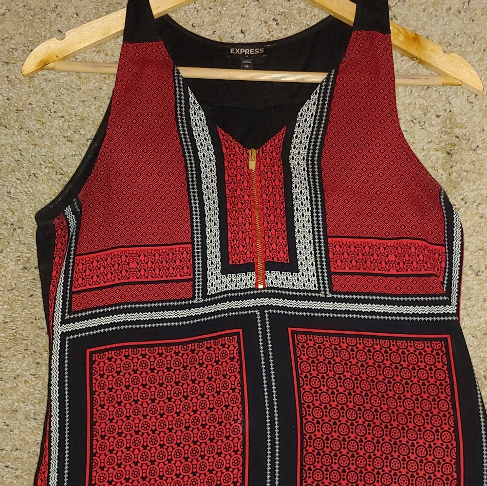 Express Silk Zip Front Tank